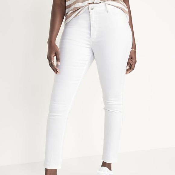 High-Waisted Super Skinny White Ankle Jean - Picture 3 of 7